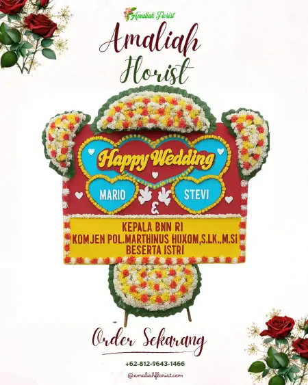 Papan Bunga Pernikahan Goti